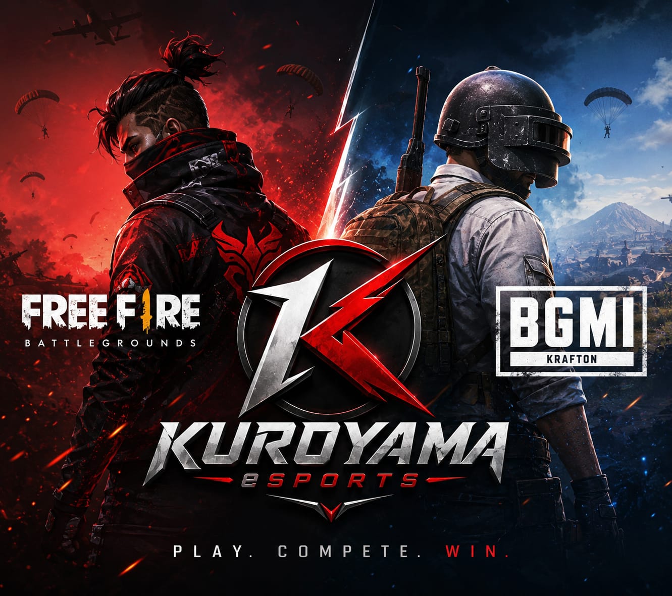 Kuroyama Esports Free Fire and BGMI tournaments — Play, Compete, Win